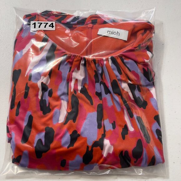 Mioh Women’s Cocktail Abstract Print Ruched Sheath Mini Dress Multicolor Size M - Picture 12 of 12